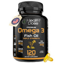 Premium Omega 3 Fish Oil Triple Strength. 120 Softgels