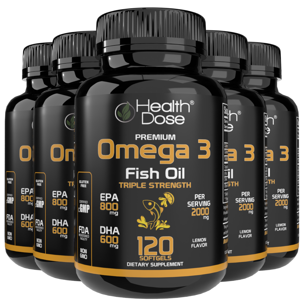 Premium Omega 3 Fish Oil Triple Strength. 120 Softgels 14