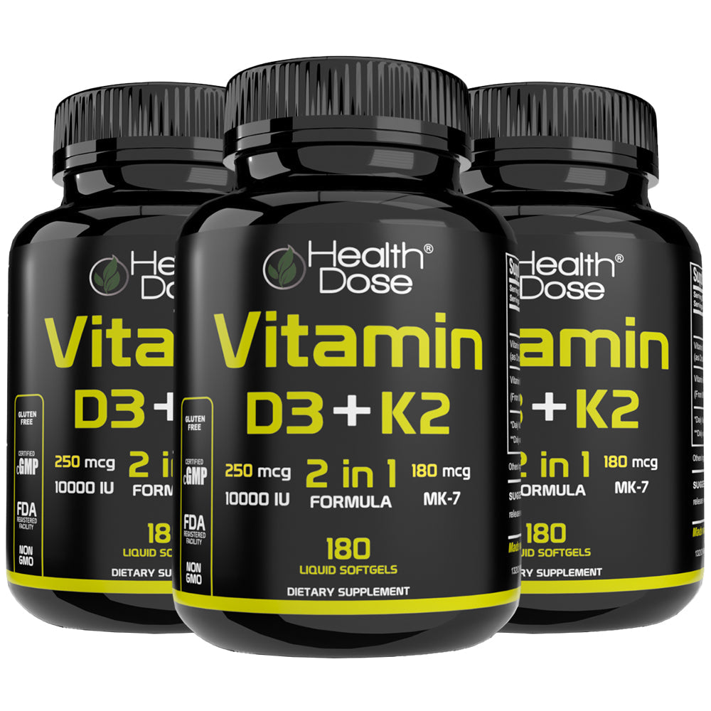 Vitamin D3 + K2. 180 Liquid Softgels 10